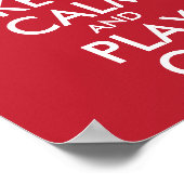 Aangepaste KEEP CALM en PLAY ON-Keyboard piano Poster (Hoek)