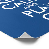 Aangepaste KEEP CALM en PLAY ON-Keyboard piano Poster (Hoek)