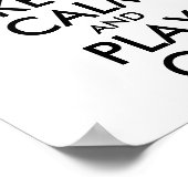 Aangepaste KEEP CALM en PLAY ON-Keyboard piano Poster (Hoek)