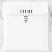 Aangepaste KEEP CALM en PLAY ON-Keyboard piano Vierkante Sticker (Tas)