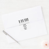 Aangepaste KEEP CALM en PLAY ON-Keyboard piano Vierkante Sticker (Envelop)