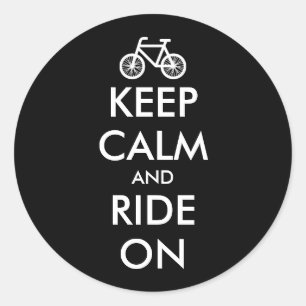 Aangepaste KEEP CALM en RIJDEN AAN Ronde Sticker