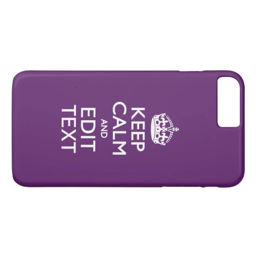 Aangepaste KEEP CALM en tekst bewerken op Paars Case-Mate iPhone Case (Achterkant (Horizontaal))