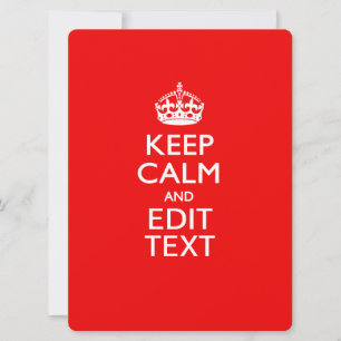 Aangepaste KEEP CALM en tekst bewerken op rood