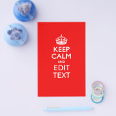 Aangepaste KEEP CALM en tekst bewerken op rood Flyer (Enkel)