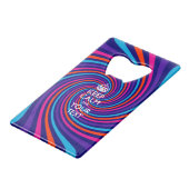 Aangepaste KEEP CALM en tekst bewerken op SWF Creditkaart Flessenopener (Voorkant Gekanteld)