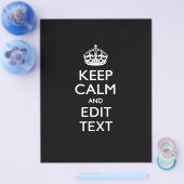 Aangepaste KEEP CALM en tekst bewerken Uitnodigen Flyer (Enkel)