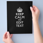 Aangepaste KEEP CALM en tekst bewerken Uitnodigen Flyer (Hand)