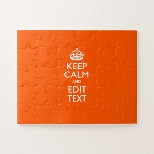 Aangepaste KEEP CALM en tekst bewerken voor Cool C Legpuzzel (Horizontaal)