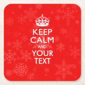 Aangepaste KEEP CALM en uw on Red Kartonnen Onderzetters (Voorkant)