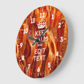 Aangepaste Keep Calm heeft Jouw tekst op Bacon Grote Klok (Hoek)