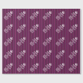Aangepaste KEEP CALM Jouw tekst Fuchsia Stripes Cadeaupapier (Vlak)