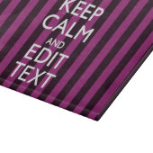 Aangepaste KEEP CALM Jouw tekst Fuchsia Stripes Snijplank (Hoek)
