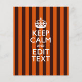 Aangepaste KEEP CALM-Jouw tekst op Oranje strepen Flyer (Voorkant)