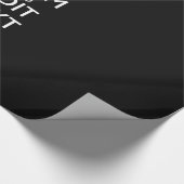 Aangepaste KEEP CALM-Jouw tekst op zwart Cadeaupapier (Hoek)