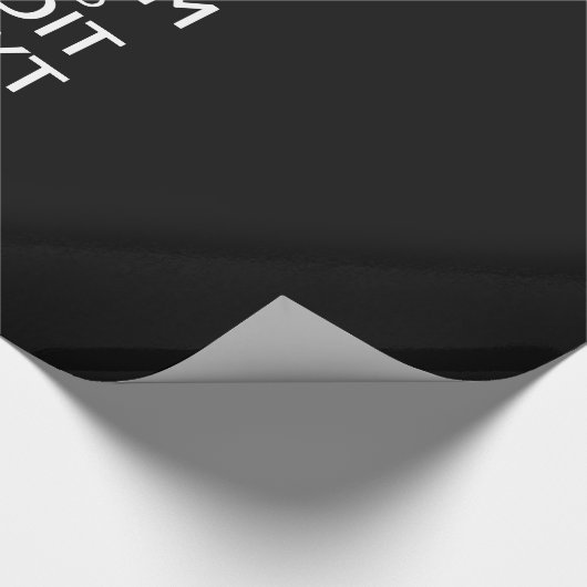 Aangepaste KEEP CALM-Jouw tekst op zwart Cadeaupapier (Hoek)