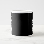 Aangepaste KEEP CALM-Jouw tekst op zwart Grote Koffiekop (Voorkant)