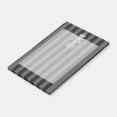 Aangepaste KEEP CALM-Jouw tekst op zwarte strepen Post-it® Notes (Schuin)