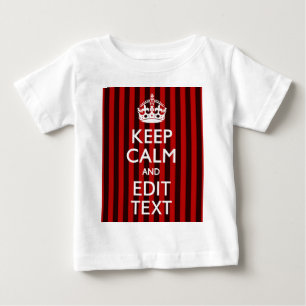 Aangepaste 'Keep Calm Jouw tekst Red Stripes'-deco