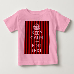 Aangepaste 'Keep Calm Jouw tekst Red Stripes'-deco