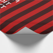 Aangepaste 'Keep Calm Jouw tekst Red Stripes'-deco Cadeaupapier (Hoek)