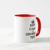 Aangepaste keep calm koffiemok tekst generator mok (Voorkant rechts)