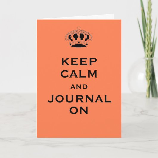 Aangepaste, Keep Calm Koraal Wenskaart Kaart (Voorkant)
