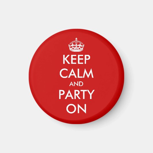 Aangepaste Keep calm magneet | Ronde aanpasbare (Voorkant)
