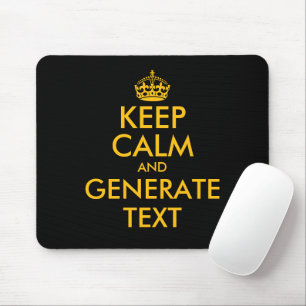 Aangepaste keep calm muismat print generator