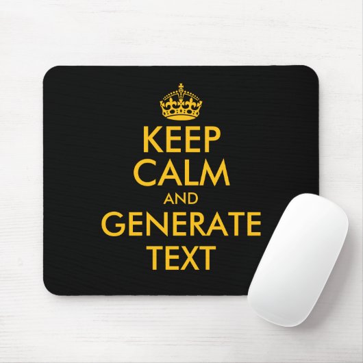 Aangepaste keep calm muismat print generator (Met muis)