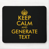 Aangepaste keep calm muismat print generator (Voorkant)