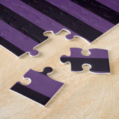 Aangepaste 'Keep Calm Paarse Stripes'-decor Legpuzzel (Zijkant)