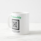 Aangepaste keepnaam gezinshereniger rustplaats koffiemok (Voorkant links)