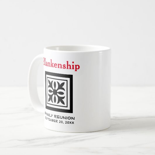 Aangepaste keepnaam gezinshereniger rustplaats koffiemok (Voorkant links)