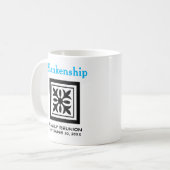 Aangepaste keepnaam gezinshereniger rustplaats koffiemok (Voorkant links)