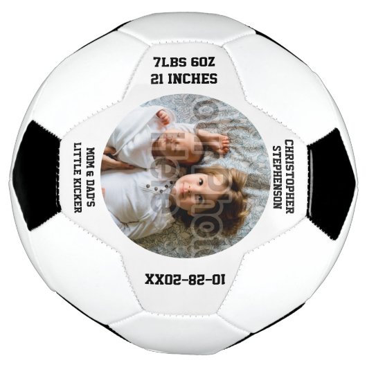 Aangepaste Keepomwille New Baby Boy Voetbal (Gedraaid)