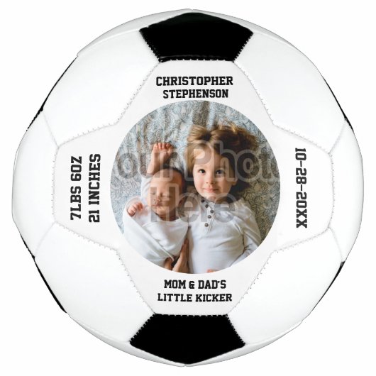 Aangepaste Keepomwille New Baby Boy Voetbal (Voorkant)