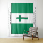 Aangepaste Keepomwille | NIGERIA FLAG MET Cross Wandkleed (In situ)
