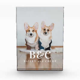 Aangepaste Keepsake Pet Dog Foto met namen