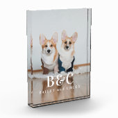 Aangepaste Keepsake Pet Dog Foto met namen (Links)