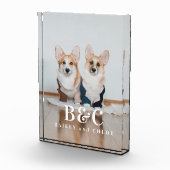 Aangepaste Keepsake Pet Dog Foto met namen (Rechts)