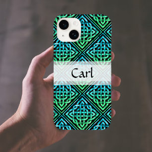 Aangepaste Keltische knoop - Blauw groen zwart Case-Mate iPhone 14 Hoesje
