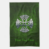 Aangepaste Keltische Kruis Theedoek (Verticaal)