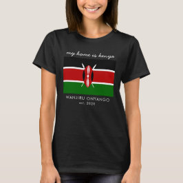 Aangepaste Keniaanse vlag T-shirt