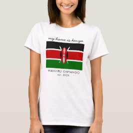 Aangepaste Keniaanse vlag T-shirt