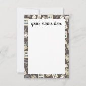 Aangepaste kennisgevingen van naaigarieven bedankkaart (Voorkant)