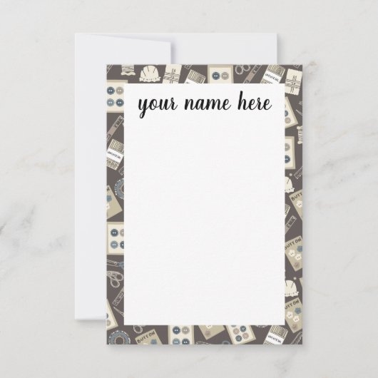 Aangepaste kennisgevingen van naaigarieven bedankkaart (Voorkant)