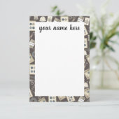 Aangepaste kennisgevingen van naaigarieven bedankkaart (Staand voorkant)