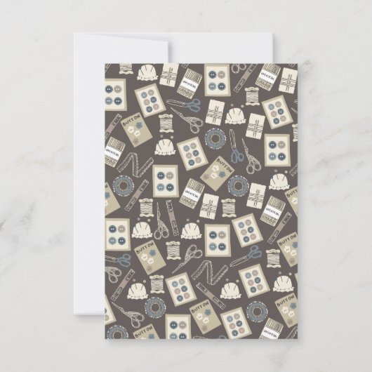 Aangepaste kennisgevingen van naaigarieven bedankkaart (Achterkant)