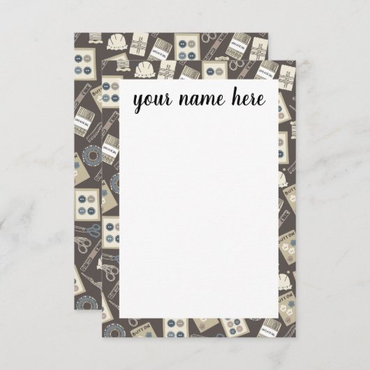 Aangepaste kennisgevingen van naaigarieven bedankkaart (Voorkant / Achterkant)